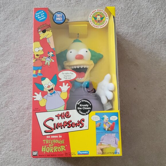 NEW Talking Krusty Doll The Simpsons Treehouse of Horrors Vintage NWT Playmates - Picture 1 of 13